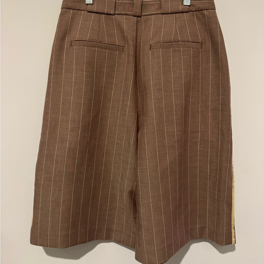 Anthropologie Brown Pinstripe Shorts - Picture 2 of 3